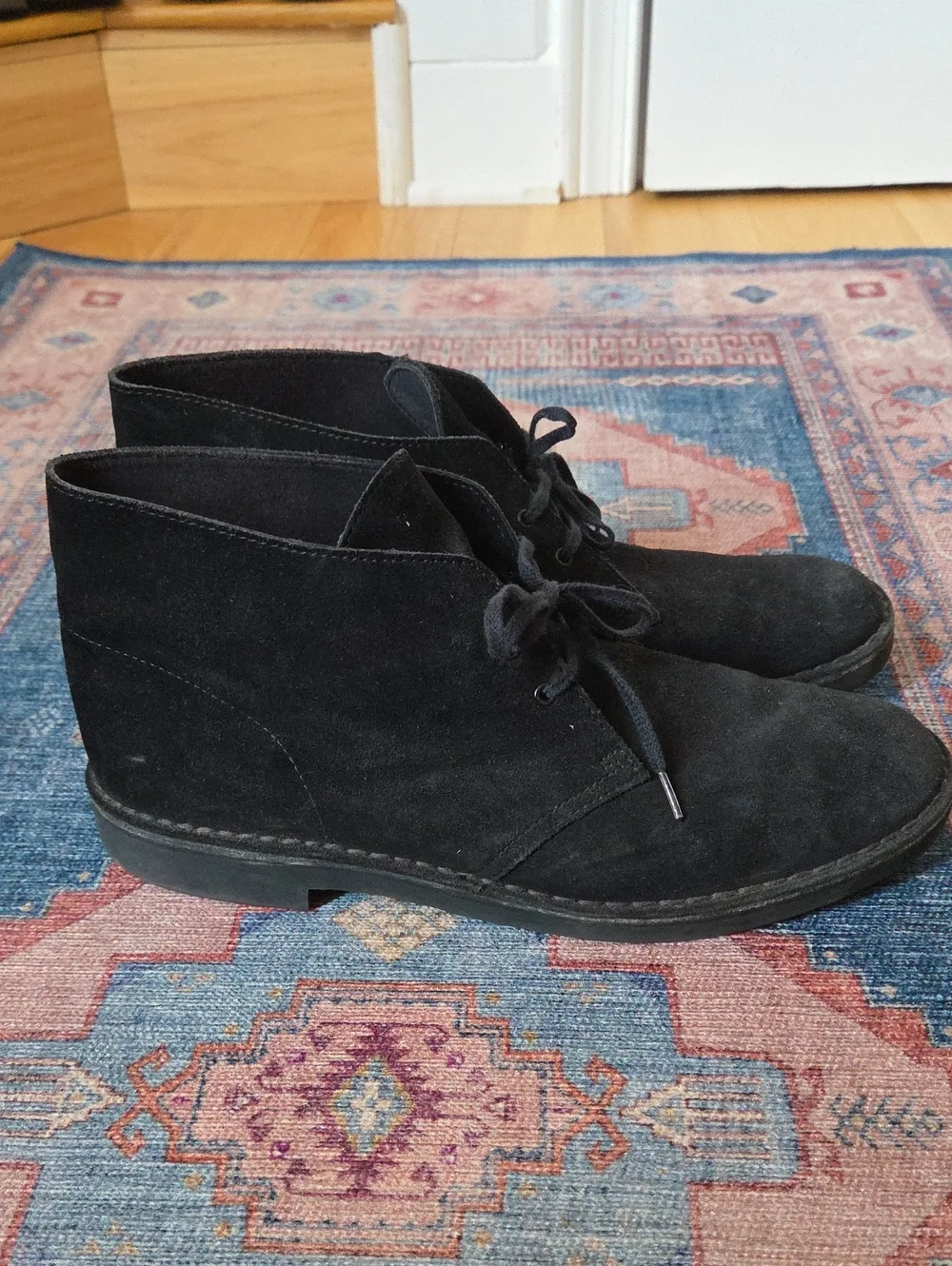 Clarks Black Suede Chukka Boots